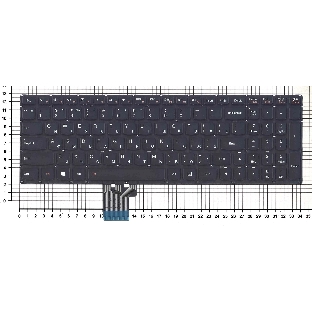 Клавиатура для ноутбука Lenovo Ideapad U530 U530P U530P-IFI черная с подсветкой