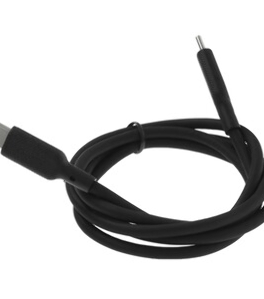 Кабель Qumo light series, USB-Type C, 1м, 5В, 1A, опл. PVC, кон. PVC, круглый, черный