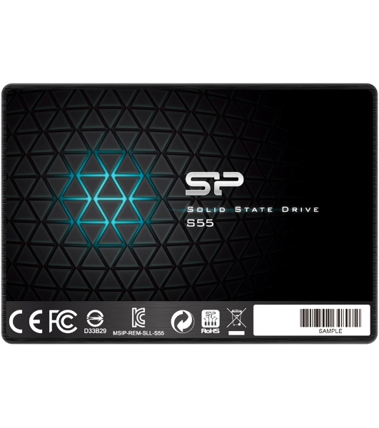 Накопитель SSD Silicon Power Slim S55, 480Gb, SATA, 2.5', R/W 560/530