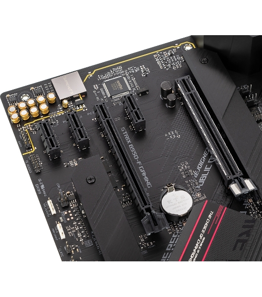 Материнская плата ASUS ROG STRIX B550-F GAMING, AM4, AMD B550, 4xDDR4, 6xSATA, 2xM.2, 1xPCI-E 3.0 x16, 1xPCI-E 4.0 x16, 3xPCI-E x1, 1xDP, 1xHDMI, 1x 2.5Gb LAN, 1xUSB 3.2 Gen 2, 4xUSB 3.2 Gen 1, 2xUSB 2.0, 5x3.5 мм, 7.1, ATX