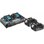 Аккумулятор+з\у Makita 191L75-3DC18RD-1шт+BL1850B-2шт,18В,5.0А·ч,Li-ion,кор, фото 1