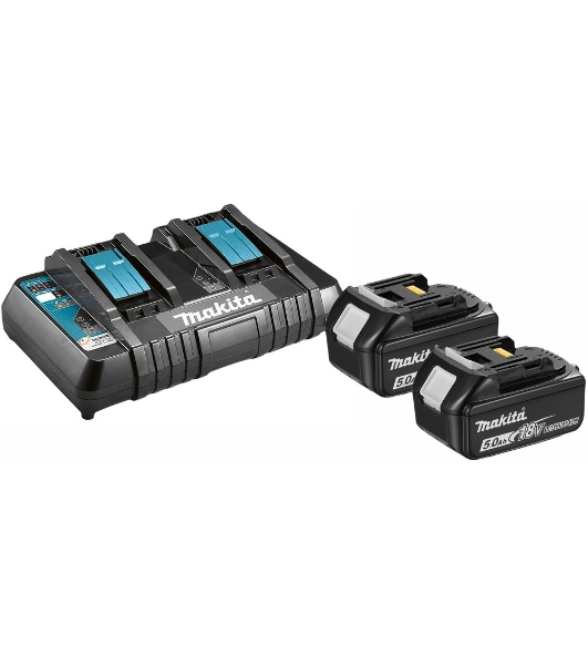 Аккумулятор+з\у Makita 191L75-3DC18RD-1шт+BL1850B-2шт,18В,5.0А·ч,Li-ion,кор