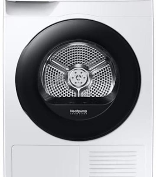 Сушильная машина Samsung DV90T5240AW/LP белый, 9 кг, сушка - тепловой насос, программ - 14, 60 x 85 x 65 см