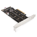 Переходник ExeGate EXE-597E2 (2 x M.2 M key -> PCI-E x8 v3.0, для установки двух SSD M.2 2230/2242/2260/2280/22110 M key NGFF в слот PCI-E, материнская плата должна быть c функции Bifurcation PCI-E), фото6