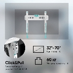 Кронштейн ONKRON TM5W/32-65'' макс 400*400 наклон +12º от стены: 35-145мм, макс вес 68,2кг, встр уровень, белый, фото13