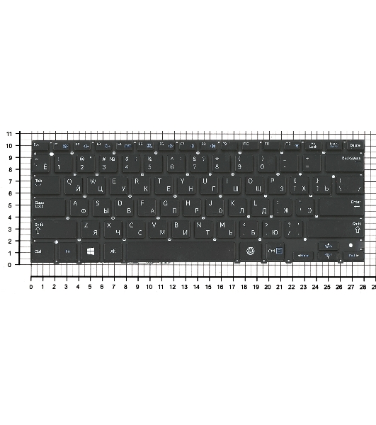 Клавиатура для ноутбука Samsung 530U3B 530U3C, черная