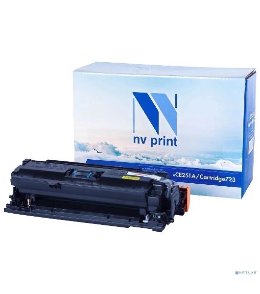 Картридж лазерный NVPrint совместимый HP CE251A/Canon 723 Cyan для LaserJet Color CP3525/CP3525dn/CP3525n/CP3525x/CM3530/CM3530fs/Canon i-SENSYS LBP7750Cdn (7000k)