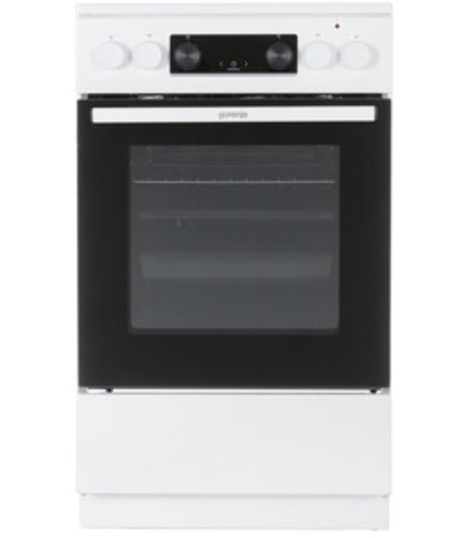 Плита электрическая Gorenje GEC5C42WG белый, конфорок 4 электрических, духовка 70 л, 50 см x 85 см x 59.4 см (без крышки)