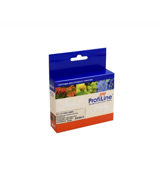 Картридж струйный ProfiLine ProfiLine для принтеров Brother PL-LC1100/LC980C DCP -145C/165C/195С/375CW MFC-250C/290C/DCP-6690CW Cyan водн
