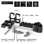 Настольная подставка ExeGate EDM2-3210-11D (для для двух мониторов 15'-32', VESA 75x75, 100x100, макс. нагрузка на один кронштейн 10 кг, наклон -90°/+90°, поворот -90°/+90°, регулировка по высоте, черный), фото2