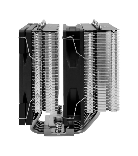 Кулер для процессора Thermalright Royal Knight 120 (4-pin PWM, 156мм, Ni/Cu, 6x6мм, 2x120мм, 80.45CFM/56.36CFM, 29.4dBA/28.4dBA, 2150RPM/1900RPM, S: 1200, 1700, 1851, 2011, 2066, 115X, AM4, AM5, черный)