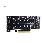 Переходник ExeGate EXE-597E2 (2 x M.2 M key -> PCI-E x8 v3.0, для установки двух SSD M.2 2230/2242/2260/2280/22110 M key NGFF в слот PCI-E, материнская плата должна быть c функции Bifurcation PCI-E), фото4