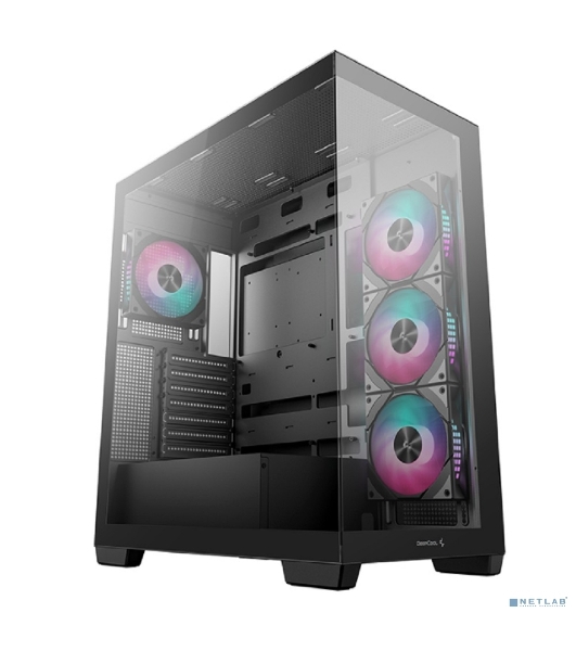 Компьютерный корпус Deepcool CG580 4F черный без БП ATX 6x120мм 3x140мм 2xUSB 3.0 audio bott PSU