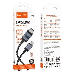Кабель USB2.0 Hoco Type-C/Type-C, 3А, 60Вт, с дисплеем, X118, 1м, черный, коробка, фото 1