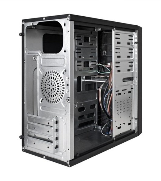 Компьютерный корпус ExeGate EX284028RUS Minitower BA-203U Black, mATX, (AA350, 80мм), 2хUSB+1хUSB 3.0, Audio