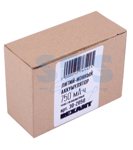 Аккумулятор Rexant Li-ion 14500 unprotected 750 mAh 3.7 В