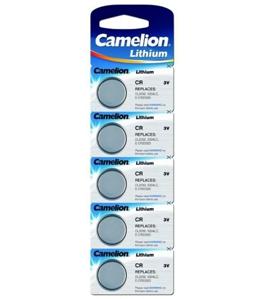 Элемент питания литиевый Camelion CR CR2032 BL-5 (блист.5шт)