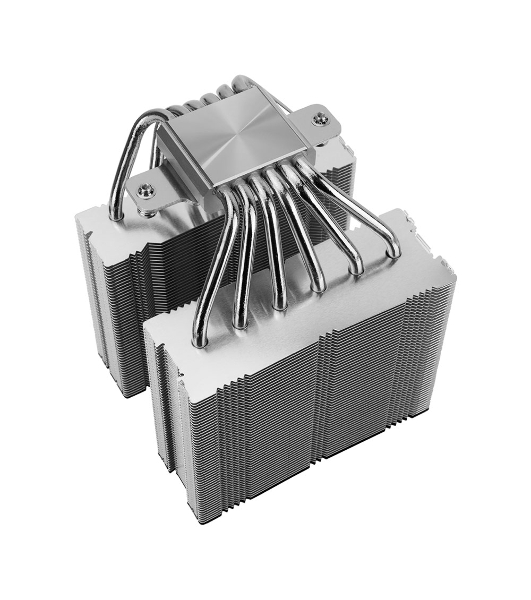 Кулер для процессора Thermalright Royal Knight 120 (4-pin PWM, 156мм, Ni/Cu, 6x6мм, 2x120мм, 80.45CFM/56.36CFM, 29.4dBA/28.4dBA, 2150RPM/1900RPM, S: 1200, 1700, 1851, 2011, 2066, 115X, AM4, AM5, черный)