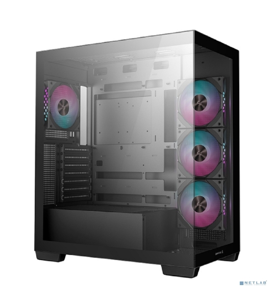 Компьютерный корпус Deepcool CG580 4F черный без БП ATX 6x120мм 3x140мм 2xUSB 3.0 audio bott PSU