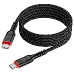 Кабель USB2.0 Hoco Type-C/Type-C, 3А, 60Вт, X59, 1м, черный, коробка, фото4