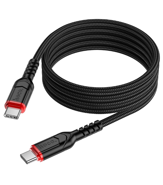 Кабель USB2.0 Hoco Type-C/Type-C, 3А, 60Вт, X59, 1м, черный, коробка