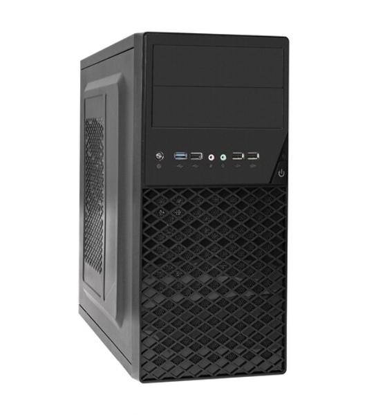 Компьютерный корпус ExeGate EX284028RUS Minitower BA-203U Black, mATX, (AA350, 80мм), 2хUSB+1хUSB 3.0, Audio