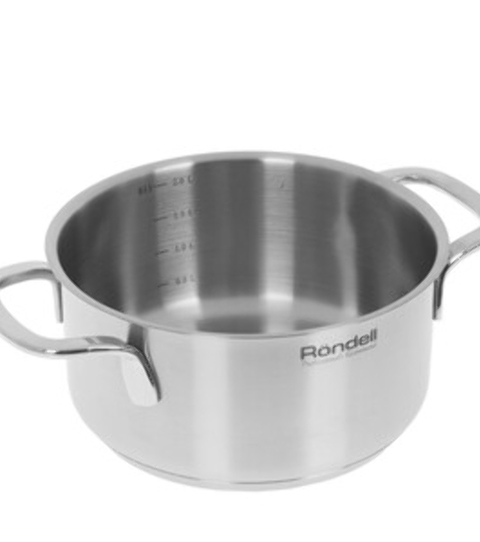 Кастрюля Rondell Modern RDS-1746, 2л, 18см, с крышкой, стальной