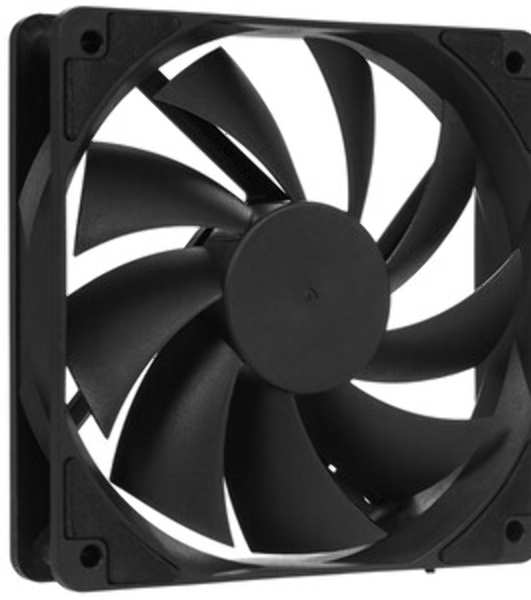 Вентилятор для корпуса Digma DFAN-120-7 черный, 120 мм, 1200 об/мин, 23 дБ, 4 pin