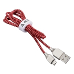 Кабель USB ACD-Titan MicroUSB - USB-A Нейлон, 1м, красно-черный, фото3