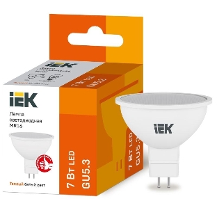 Лампа cветодиодная IEK LLE-MR16-7-230-30-GU5 ECO MR16 софит 7Вт 230В 3000К GU5.3