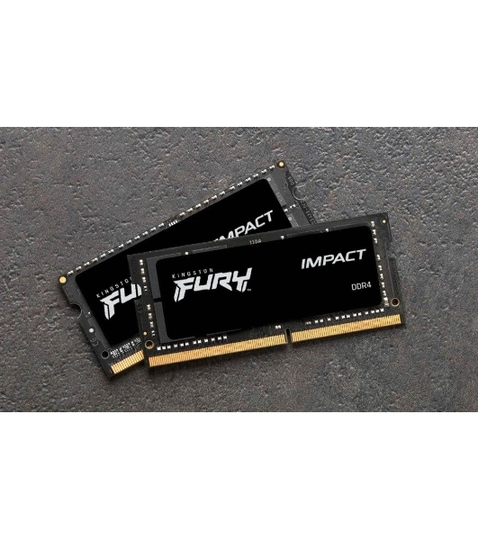 Оперативная память Kingston Fury Impact, DDR4, 32Gb (2x16Gb), 3200MHz, CL20, SO-DIMM