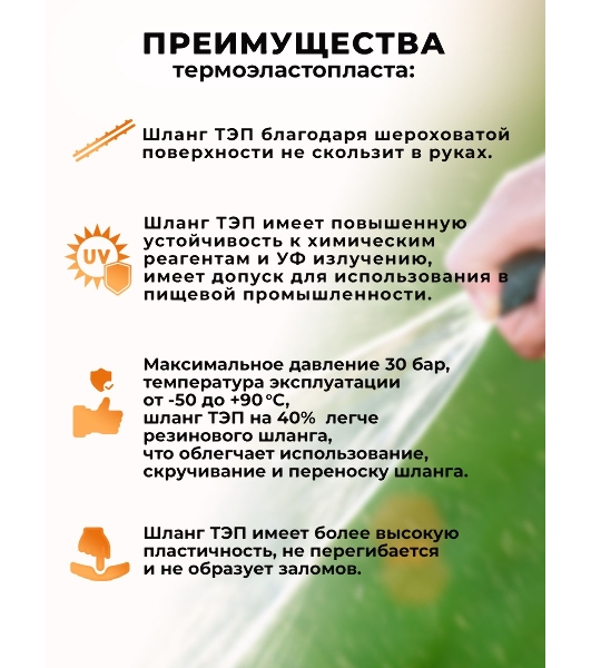 Шланг резиновый армир. 18х23-1 0-ВГ ТЭП бухта 50м черный Вихрь 73/7/2/3