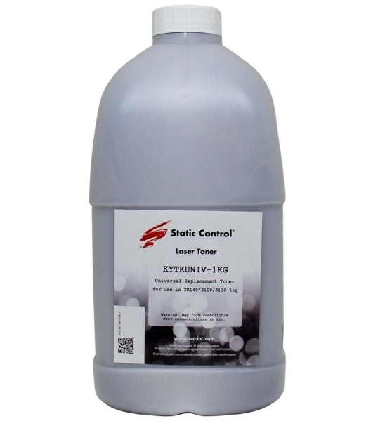 Тонер Static Control KYTKUNIV-10KG черный флакон 10000гр. для принтера Kyocera TK-120/130/140/160/170/1130/1140/3100/3110/3120/3130/4105/435