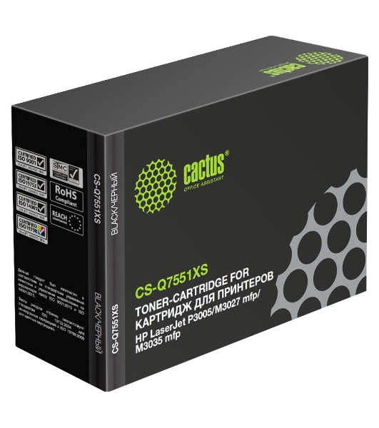 Картридж лазерный Cactus CS-Q7551XS черный (13000 стр.) для HP Laser Jet P3005/M3027/M3035
