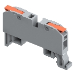 Клемма СМК Rexant 222-221D/222-2411 (аналог 222-4111D) проходная 1-полюсная на DIN-рейку (0,2-2,5 мм²) серый (60 шт./уп.), фото 1