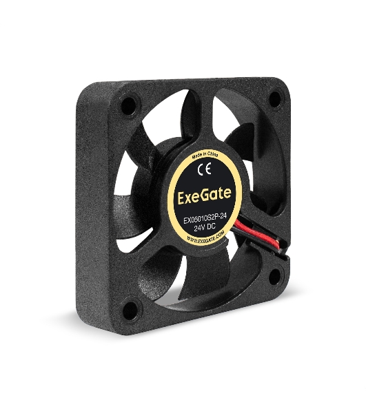 Вентилятор для корпуса ExeGate EX05010S2P-24 черный, 50 мм, 7000 об/мин, 39 дБ, 2 pin
