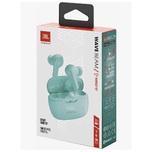 Наушники TWS JBL Wave Beam мятный, внутриканальные, Bluetooth, быстрая зарядка, до 8 ч