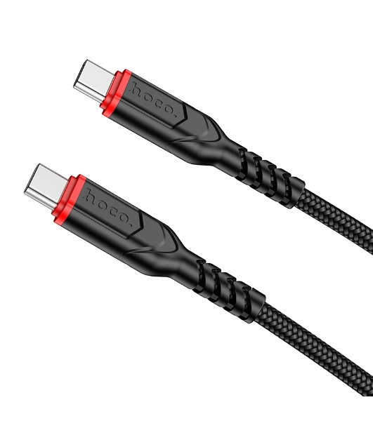 Кабель USB2.0 Hoco Type-C/Type-C, 3А, 60Вт, X59, 1м, черный, коробка