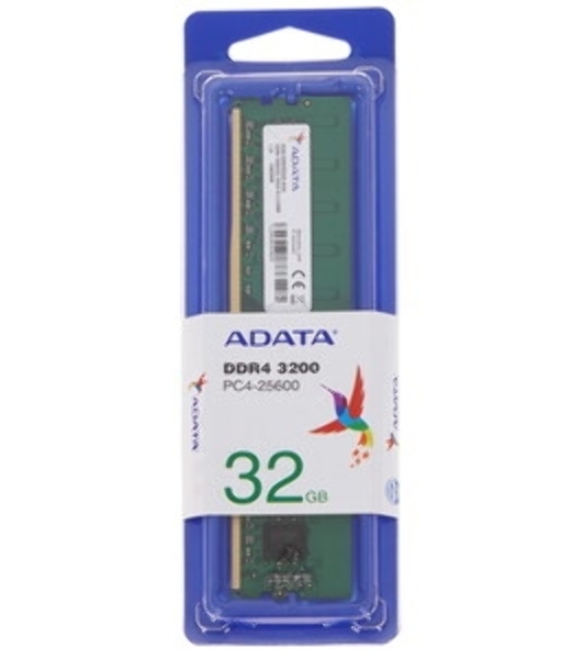 Оперативная память ADATA, DDR4, 32GB (1x32 GB), 3200 MHz, CL22, DIMM