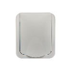 Розетка одноместная Kranz Mini OG IP54, с заземлением, о/у, серая, фото2