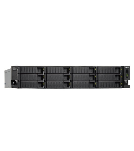 Полка расширения сетевого хранилища без дисков SMB QNAP TL-R1200C-RP USB 3.2 Gen 2 Type-C JBOD storage enclosure, 12-tray 3,5'/2,5' w/o HDD, 2xPSU. Rackmount. W/o rail kit RAIL-B02