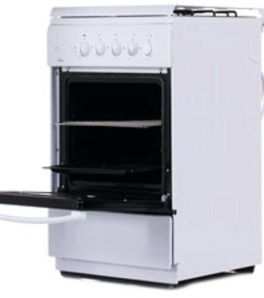 Газовая плита Flama FG 2411 W белый, конфорок 4 шт, духовка 50 л, 50 см x 85 см x 60 см