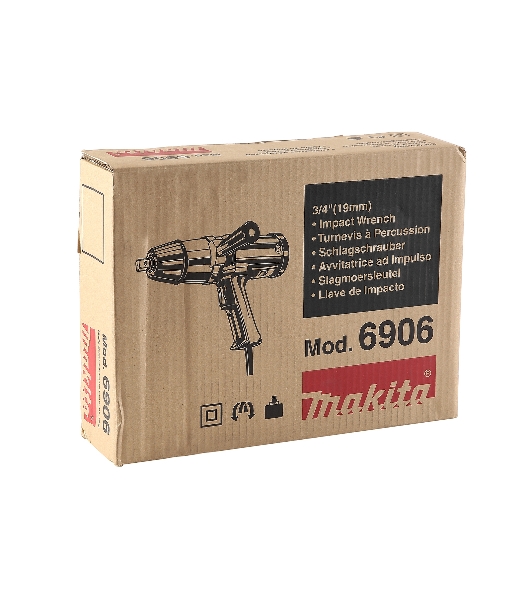 Гайковерт Makita 6906 Гайковерт ударный 6906 850Вт,1600у\м,588Нм,квадрат 3\4',5кг,чем,М16-М22