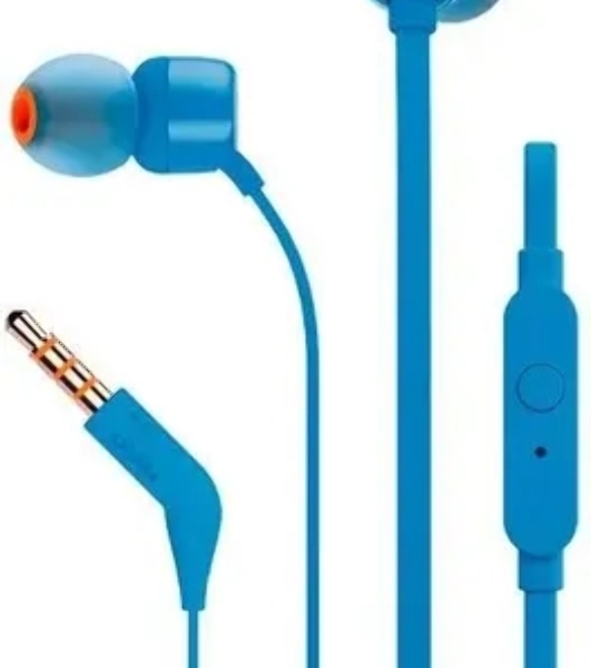 Проводные наушники JBL Tune 110 синий, внутриканальные, Jack 3.5 мм