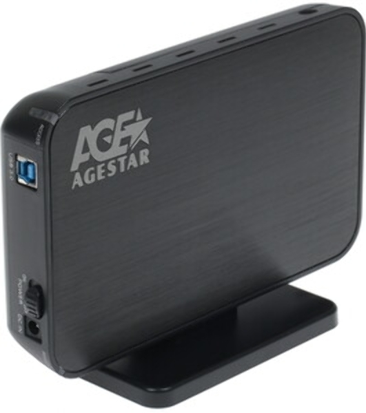 Внешний корпус для HDD AgeStar 3UB3A8-6G SATA II пластик/алюминий черный 3.5'