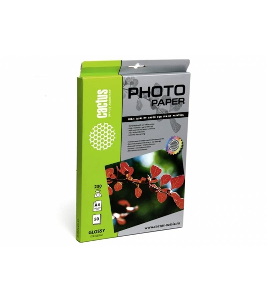 Фотобумага Cactus CS-GA423050 глянцевая А4 230 г/м2 50 листов