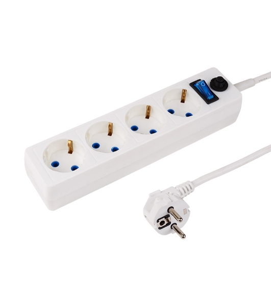 Сетевой фильтр PROconnect STANDARD 4 гнезда, 3 м, 3х0.75 мм², с/з + автовыкл., белый