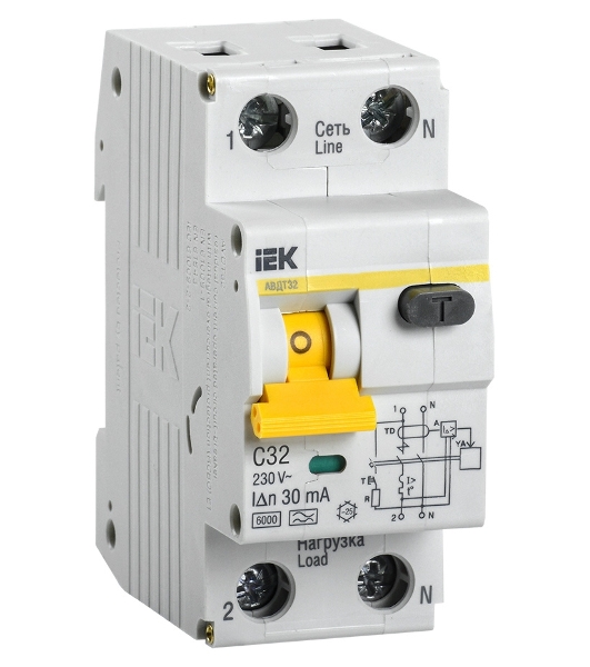 Выключатель автоматический дифференциального тока IEK MAD22-5-032-C-30 АВДТ 32 C32
