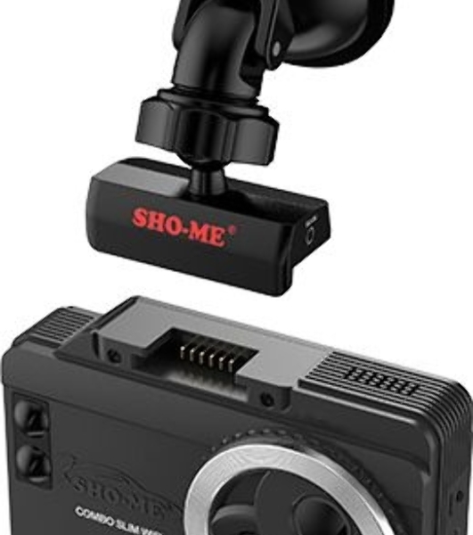 Видеорегистратор Sho-Me Combo Slim WiFi, 3840x2160, 3.5', GPS/ГЛОНАСС, Wi-Fi, G-сенсор, датчик движения, GPS-информатор