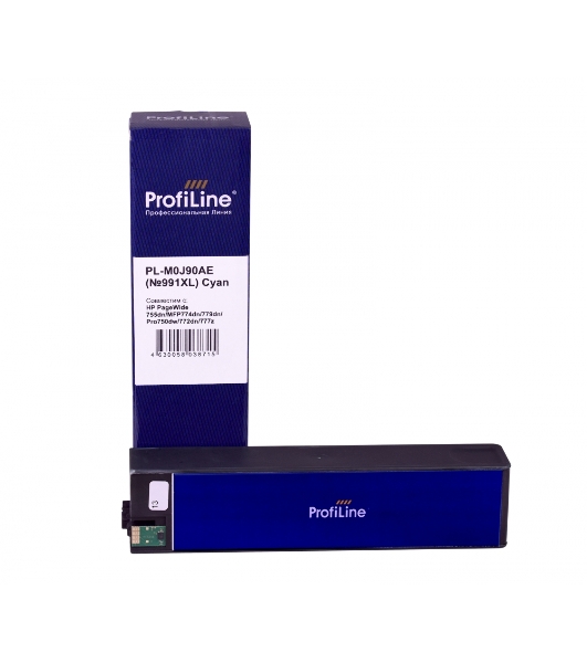 Картридж струйный ProfiLine PL-M0J90AE (№991XL) для принтеров HP PageWide 755dn/MFP774dn/779dn/Pro750dw/772dn/777z с чернилами Cyan